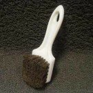 Shampoo style horse hair upholstery cleaning brush