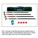 Zipwall ZipPole 4 Pack of 10' ZipPoles and 4 non skid plates and zippers